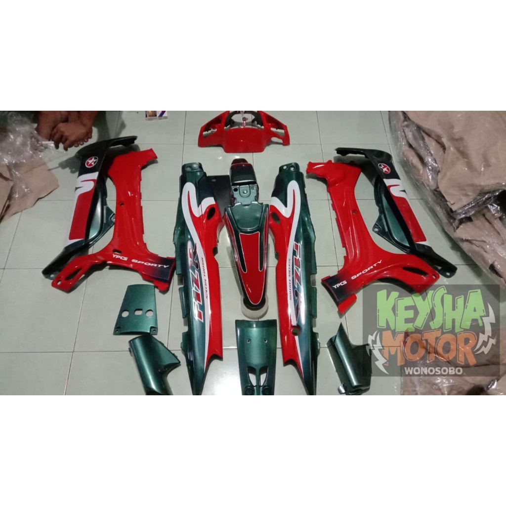 COVER BODY FULL HALUS FIZ F1 CALTEK HIJAU MERAH BODY YAMAHA FIZ R