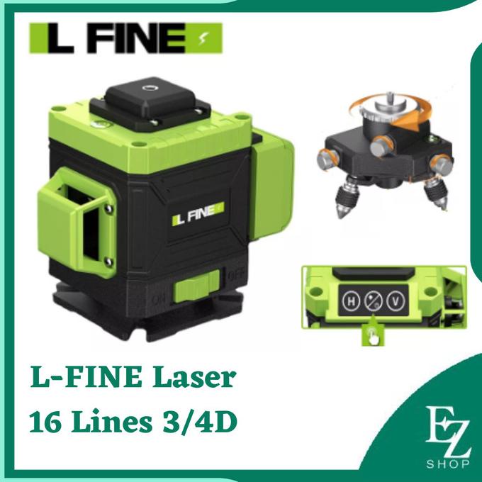 L-FINE Laser Level Green 16 Line 3/4D Super Powerfull With Remote
