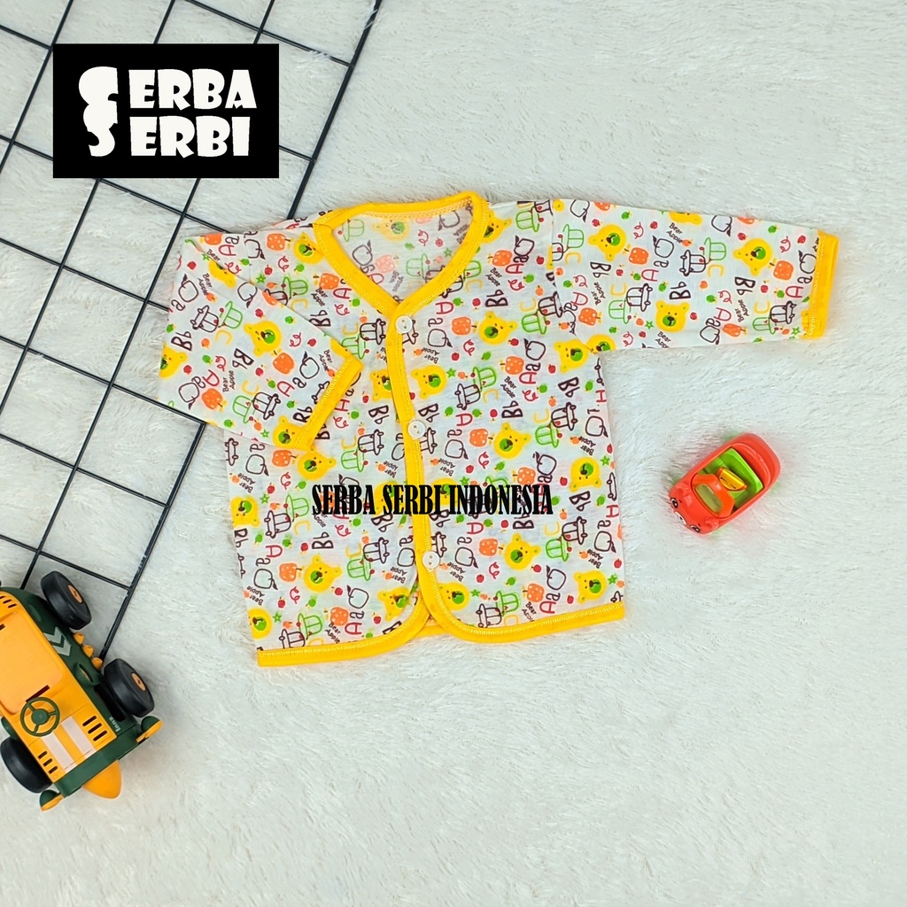 6 PCS BAJU BAYI LENGAN PANJANG 0-6 BULAN 3 PCS MOTIF ANIMAL MURAH