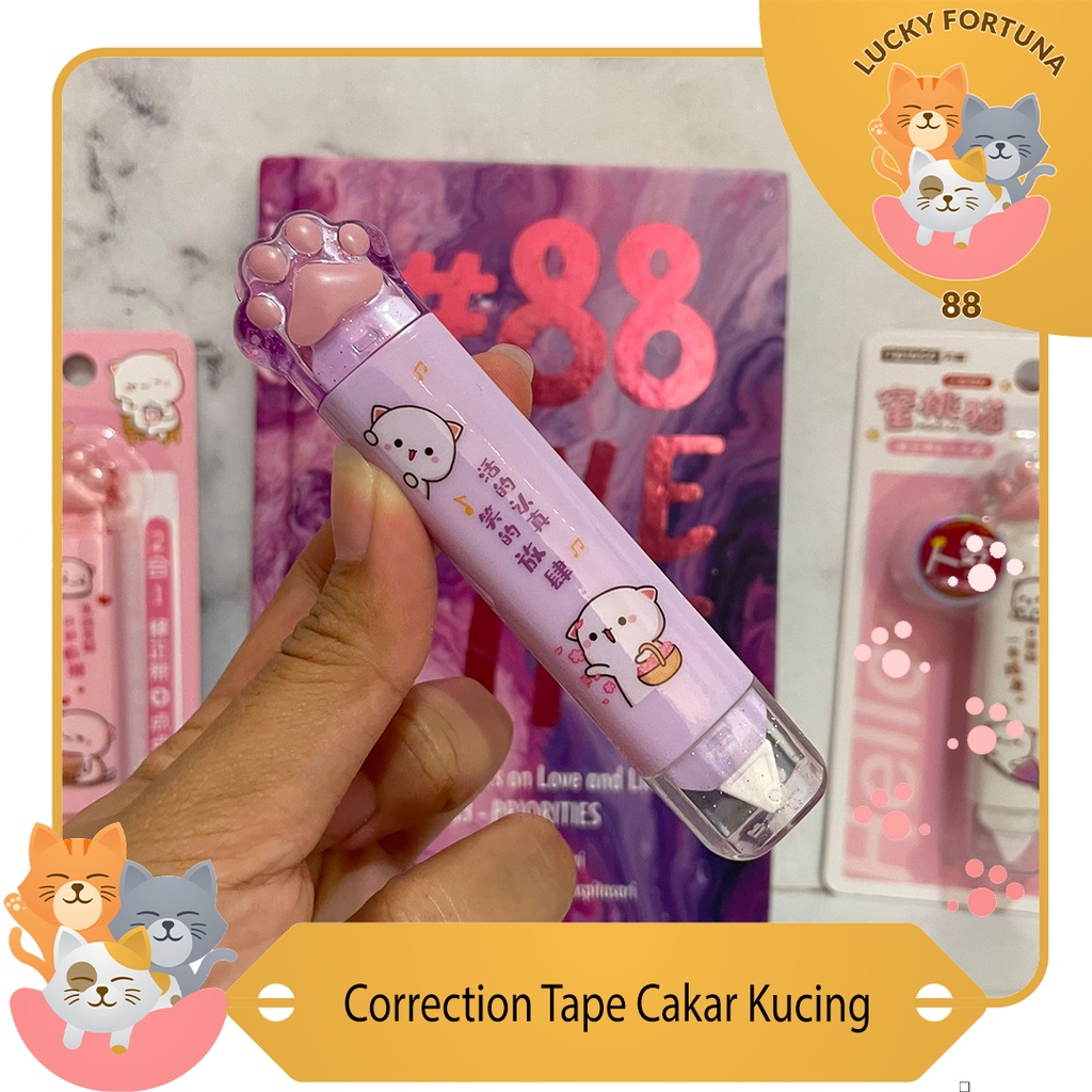 

[LuckyFortuna88] Correction Tape Gambar Cakar Kucing Twinggo 2 in 1 Tip-ex Gambar cakar kucing twinggo 2 in1 Correction tape lucu Tip-ex lucu murah