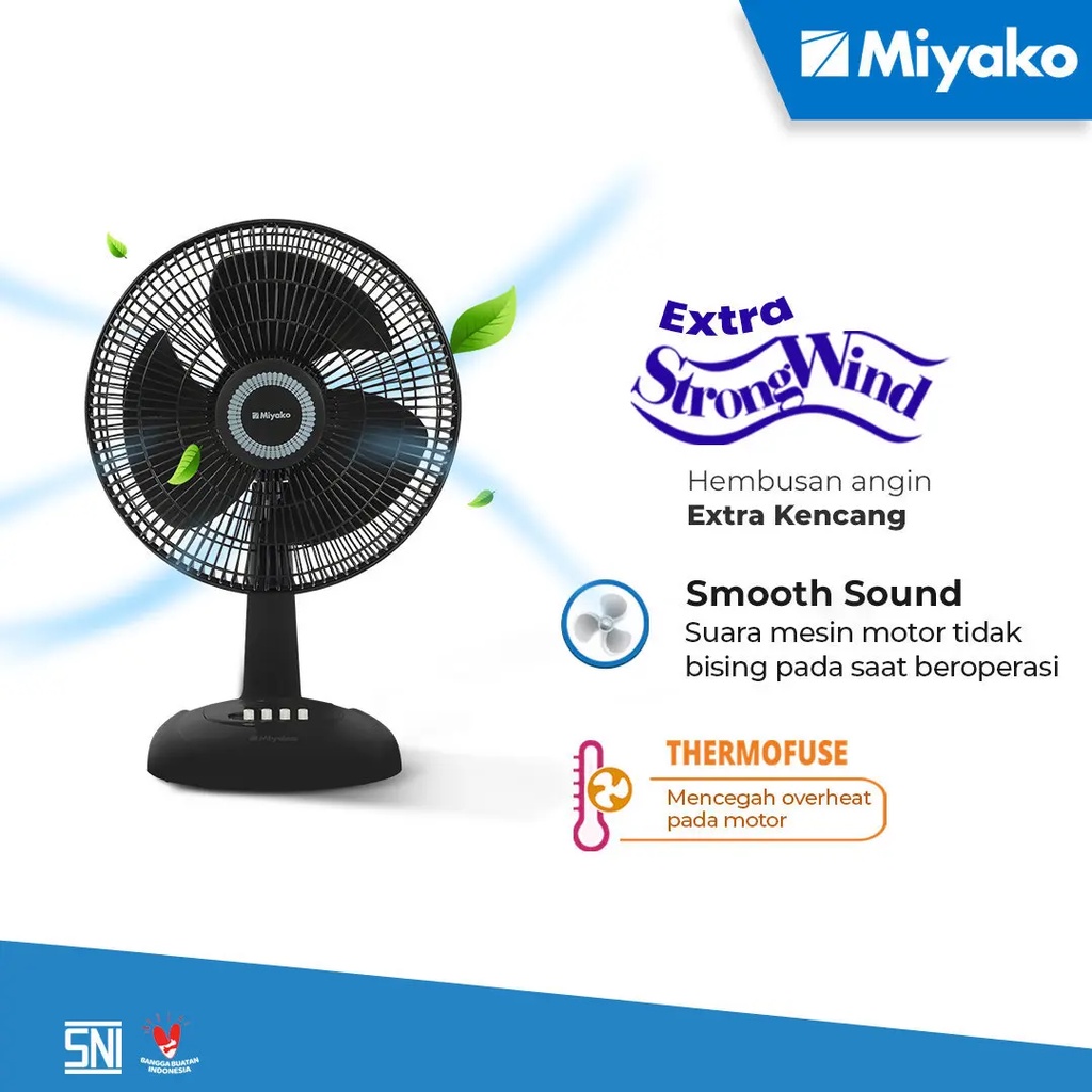 Desk Fan  dan Wall fan / Kipas Angin Meja dan dinding Miyako 1228 12 inch