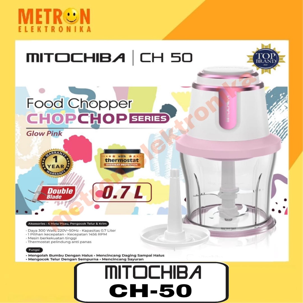 MITOCHIBA CH 50 GLOW PINK - FOOD CHOPPER 0.7LTR CHOPCHOP SERIES