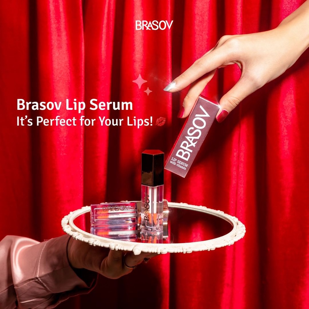 BRASOV Lip Serum with Vitamin Pelembab Bibir 5 GR Perona Bibir Sehat Alami LipSerum Colour Glossy BPOM XX-CT-BR