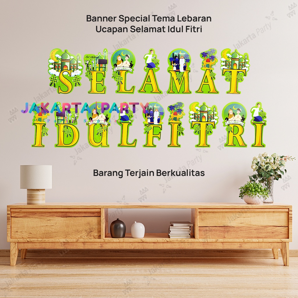 Banner Flag Selamat Idul Fitri / Bunting Flag Lebaran / Hiasan Lebaran #2