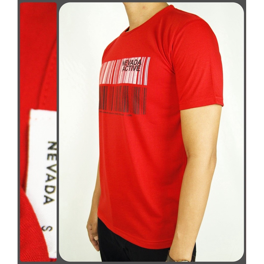 COD | Kaos Oblong Pria Lengan Pendek COLE Regular Fit Navy Hitam Orange Merah Cotton Stretch | T Shirt Original