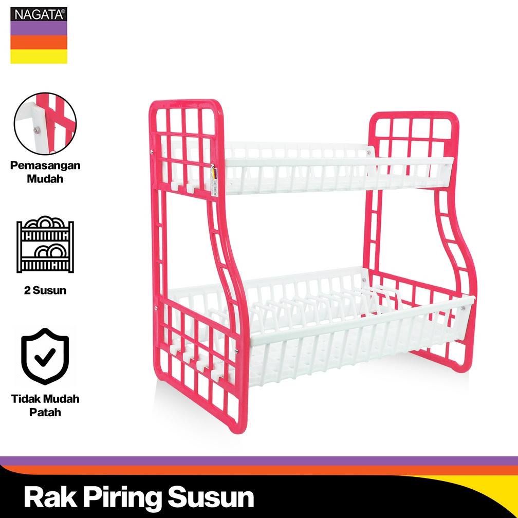 Rak Piring Plastik Tempat Piring Plastik Anti karat Nagata NGT 111