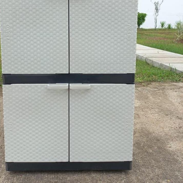 ❁ Lemari Plastik Akako Rotan Susun 2 tempat baju akako susun 2 lemari baju anak akako mini ➱