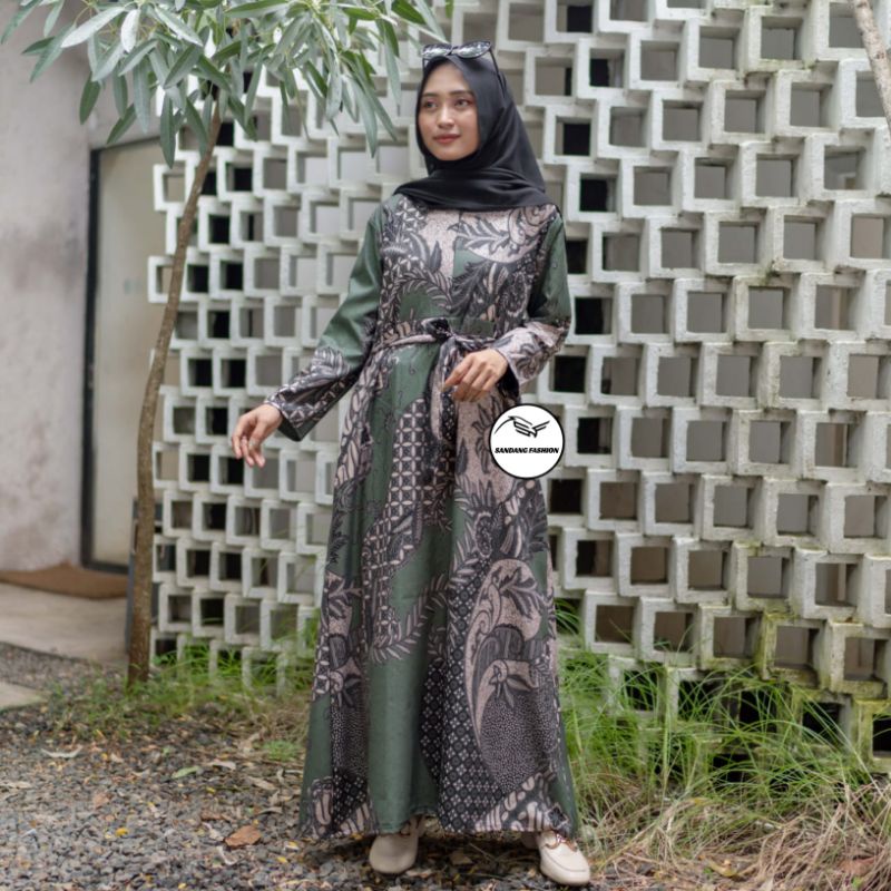 Atasan Gamis Batik Model Terbaru Kekinian Terbaru / Baju Gamis Batik Hitam Gamis Buat Lebaran / Gami