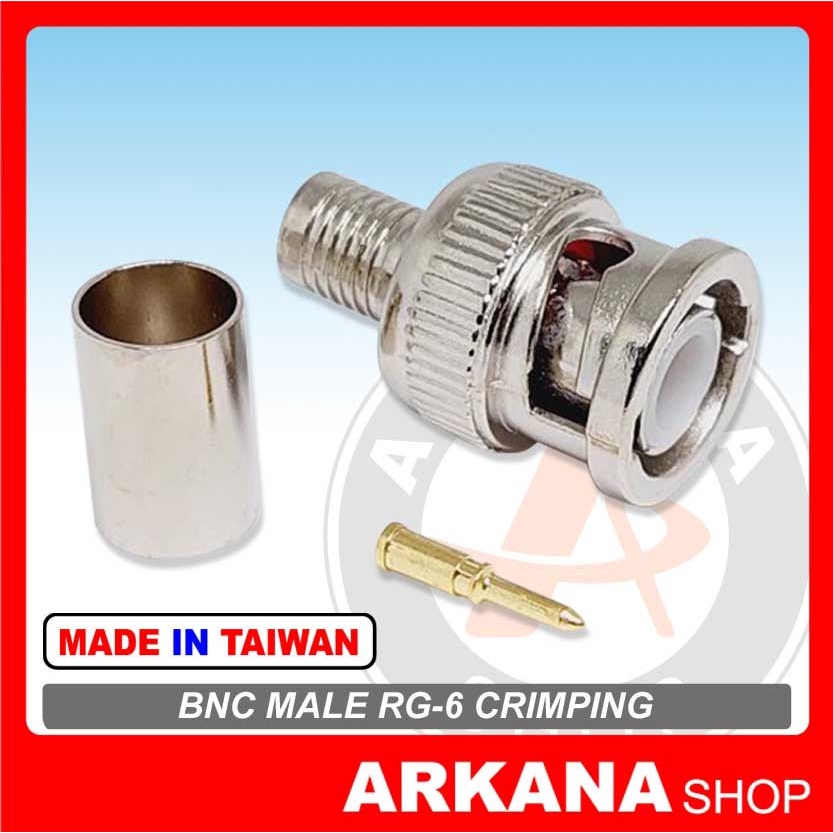 KONEKTOR BNC MALE TO RG6 CRIMPING TAIWAN
