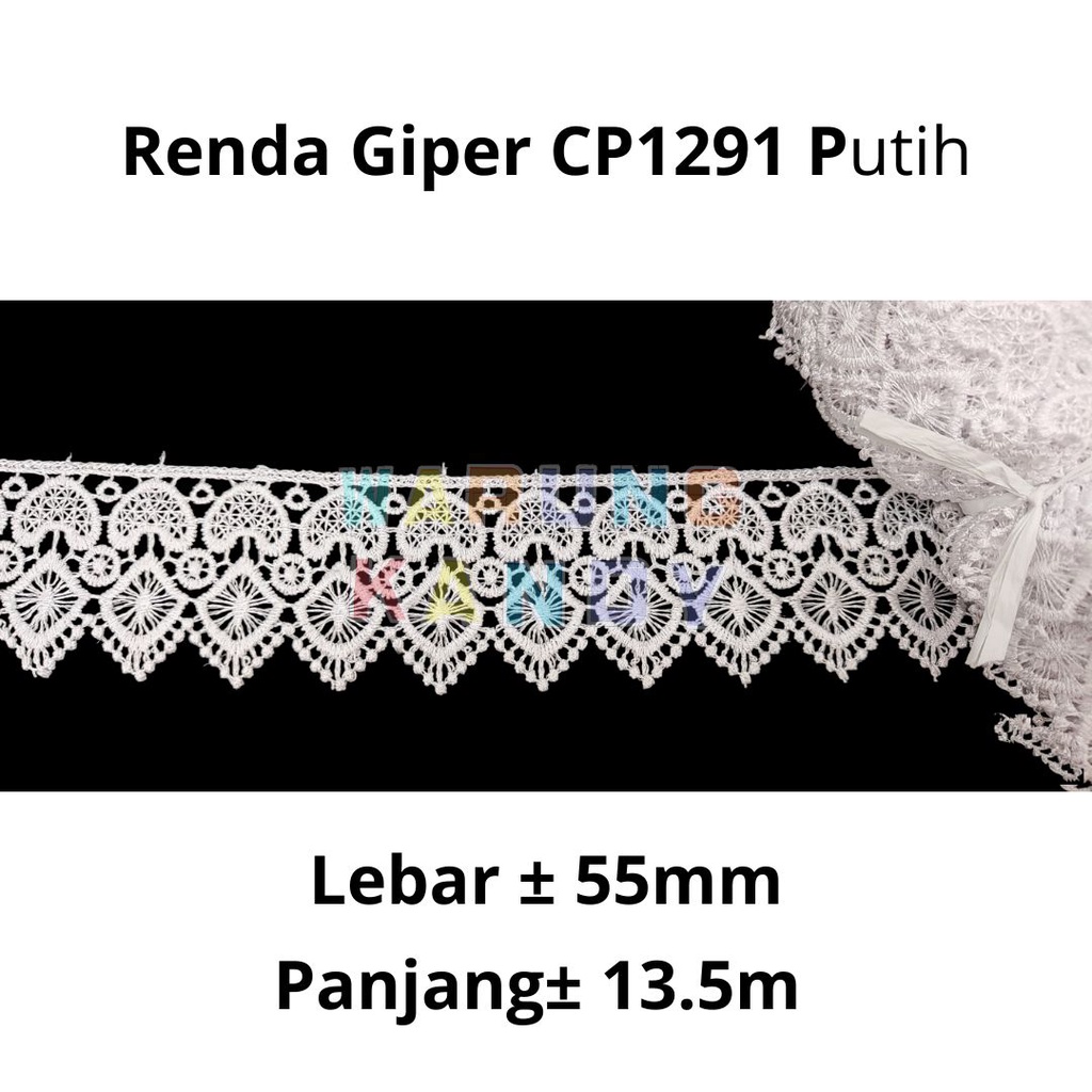 Renda Giper CP1291 Putih 55mm