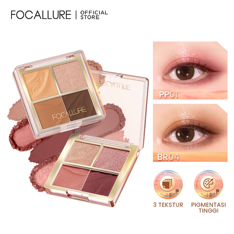 FOCALLURE #AmberGold Multi-Use Eyeshadow Palette One-For-All Powder Waterproof Lasting Eyeshadow Highlighter &amp; Contour Palette