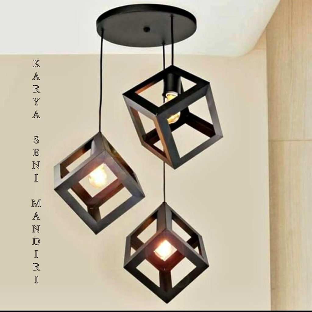 lampu hias gantung plafon cabang 3 tipe 018