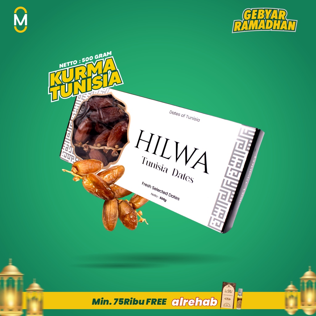 Kurma Tangkai Tunisia Hilwa dates 1 kg Original