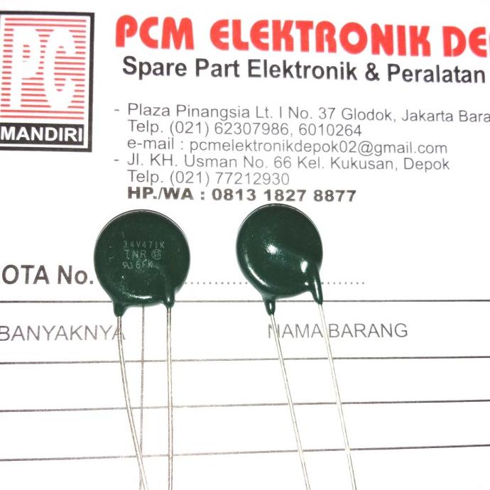 471 14k k 471K 470pf 470PF14K 14V471K ZNR MOV TNR Metal Oxide Varistor pcmelektrob9090 Juara