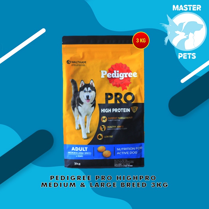 Makanan Anjing Pedigree Medium Large Breed Dog Food 3 KG