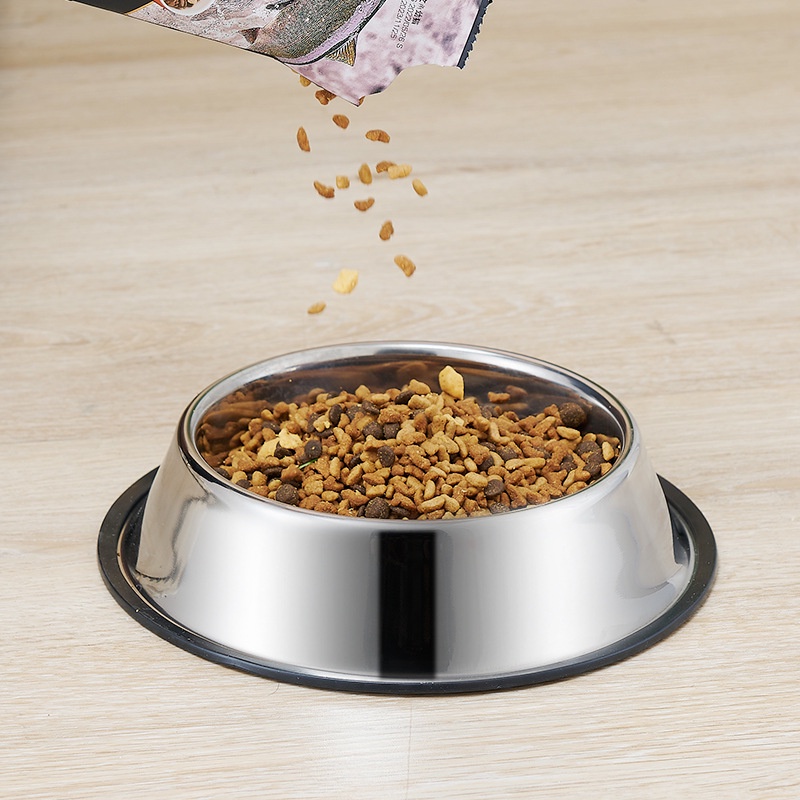 Mangkuk Stainless Kucing Anti Slip mangkok Anjing Besar Pet Bowl Hewan Wadah Tempat Makan