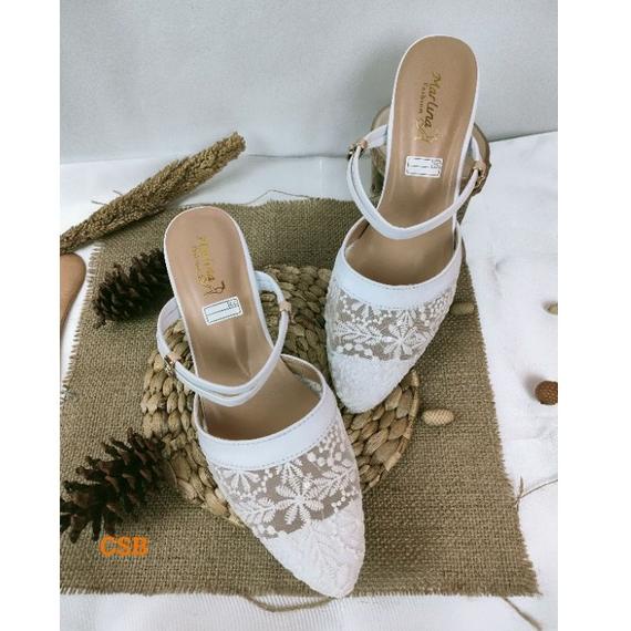 PALING LARIS Sandal Brukat tali/sandal hak brukat/sandal wanita/sandal wanita/sandal pesta/