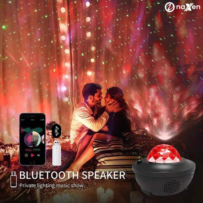 NAXEN LAMPU PROYEKTOR LANGIT TIDUR GALAXY 2IN1 + SPEAKER BLUETOOTH [COD]