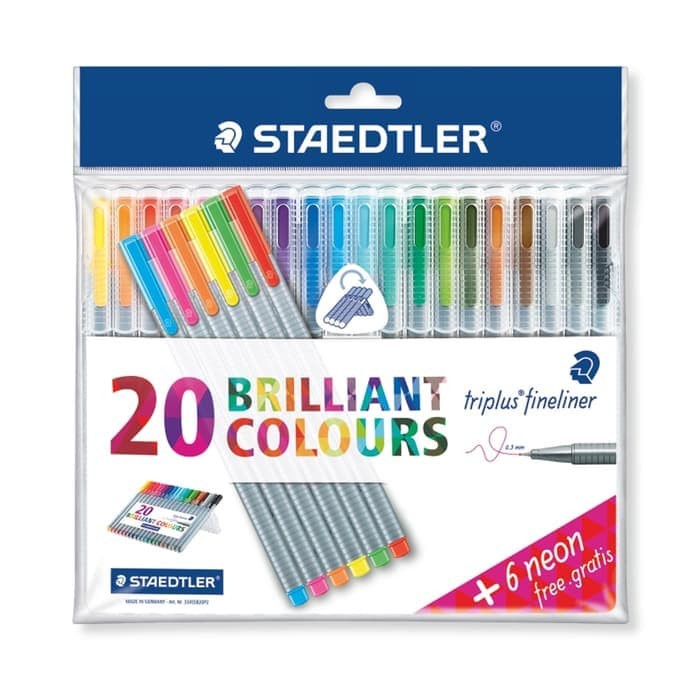 

Staedtler Triplus Fineliner 334 SSB20P2 - Set Pulpen Warna
