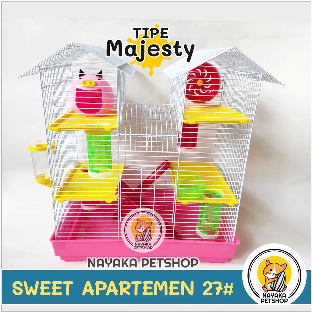 Sweet 27# Apartemen Kandang Hamster Besar Tingkat 3 Lantai Murah