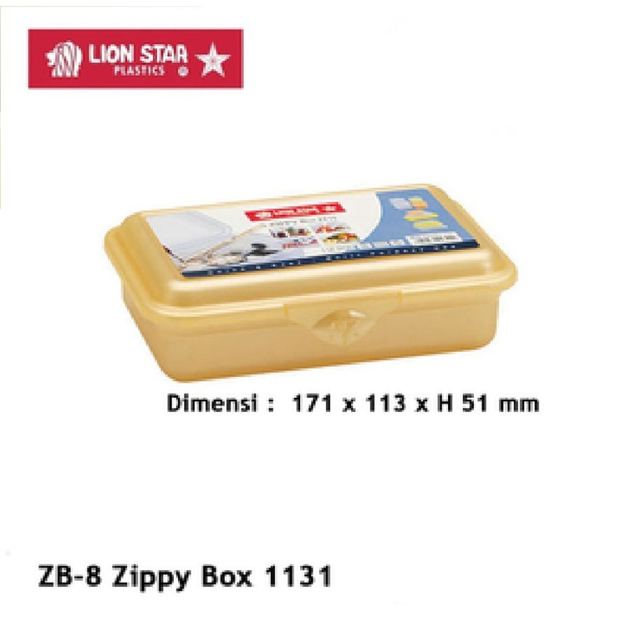 Kotak Makan Toples Makanan Lion Star Plastik ZB-8 Zippy Box 1131Plastik