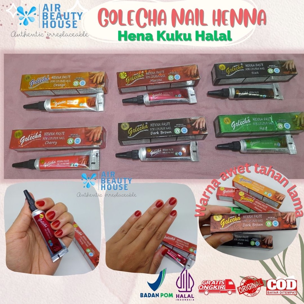 (Minimal beli 2) Henna Golecha kemasan Tube / HENNA KUKU GOLECHA / Golecha Nail Henna / Henna Kuku H