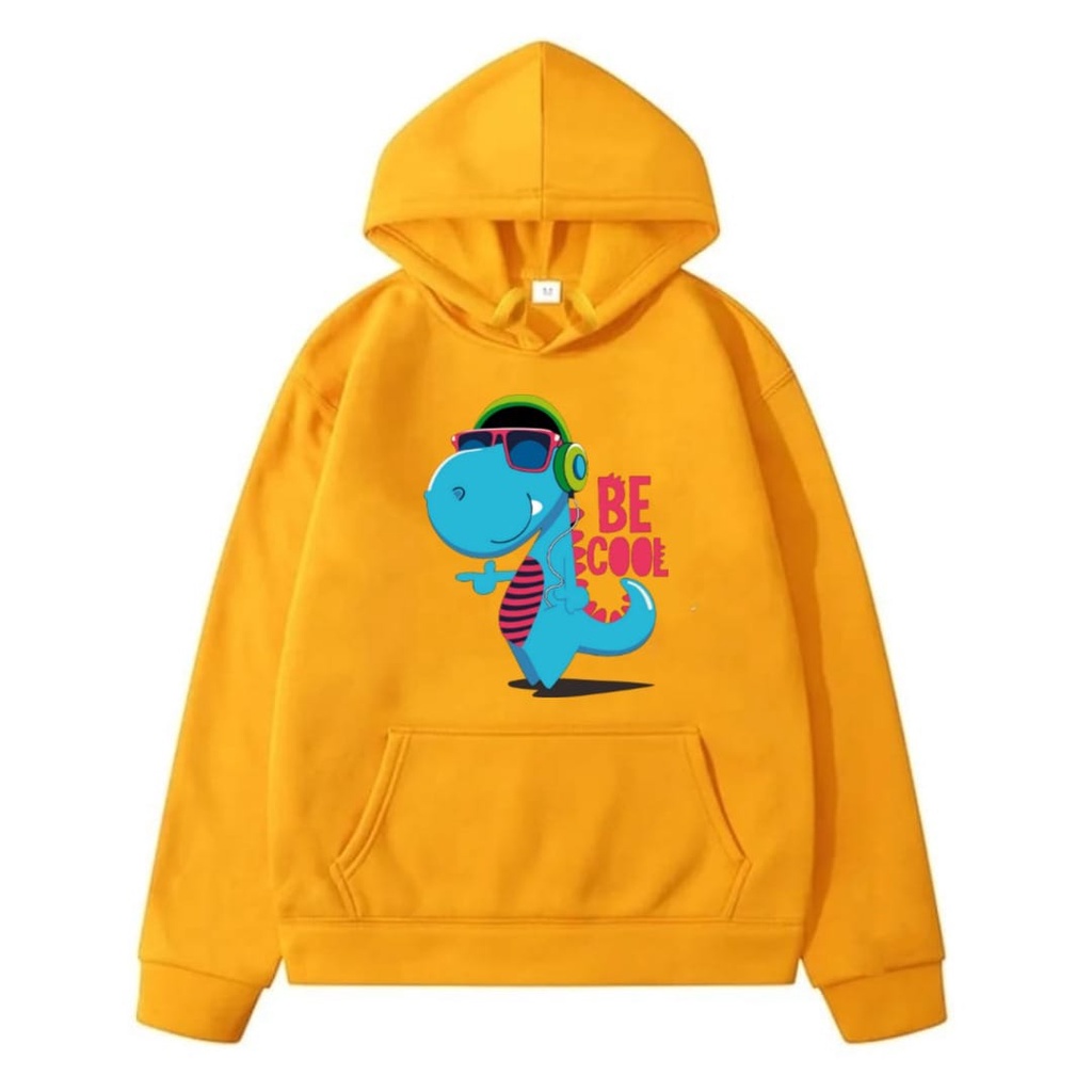 Rdkidzid Atasan Hoodie Anak Unisex Outer Hodie Anak Unisex Motif Dino Be Cool