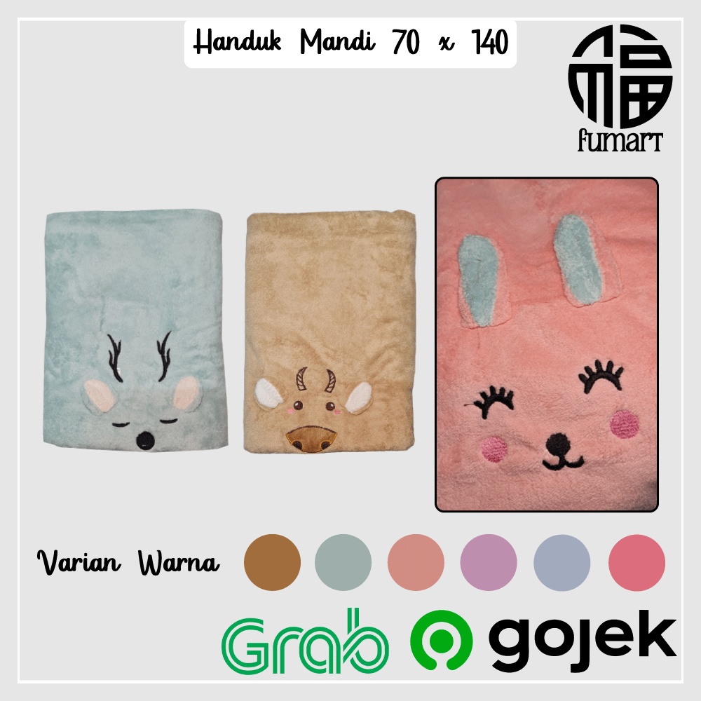 Handuk Besar Jumbo Motif Karakter Lucu / Handuk Anak Besar