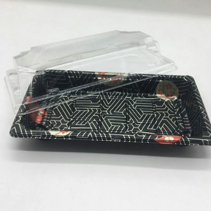 &<&<&<&] Mika Box/Tray/Wadah Sushi Bento Motif +Tutup