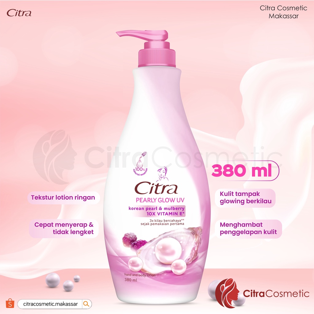 Citra Hand Body Lotion Pearly White Uv Rl 380 Ml | 120 Ml