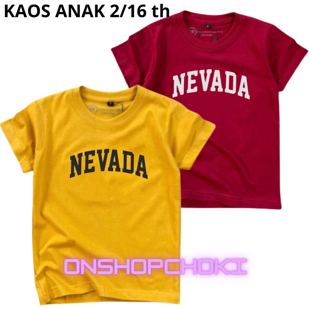 Kaos Anak Cewek/Cowok Unisex Logo NVD Usia 2/16Th Kaos Oblong Anak/Anak Pakaian Anak Laki/Laki