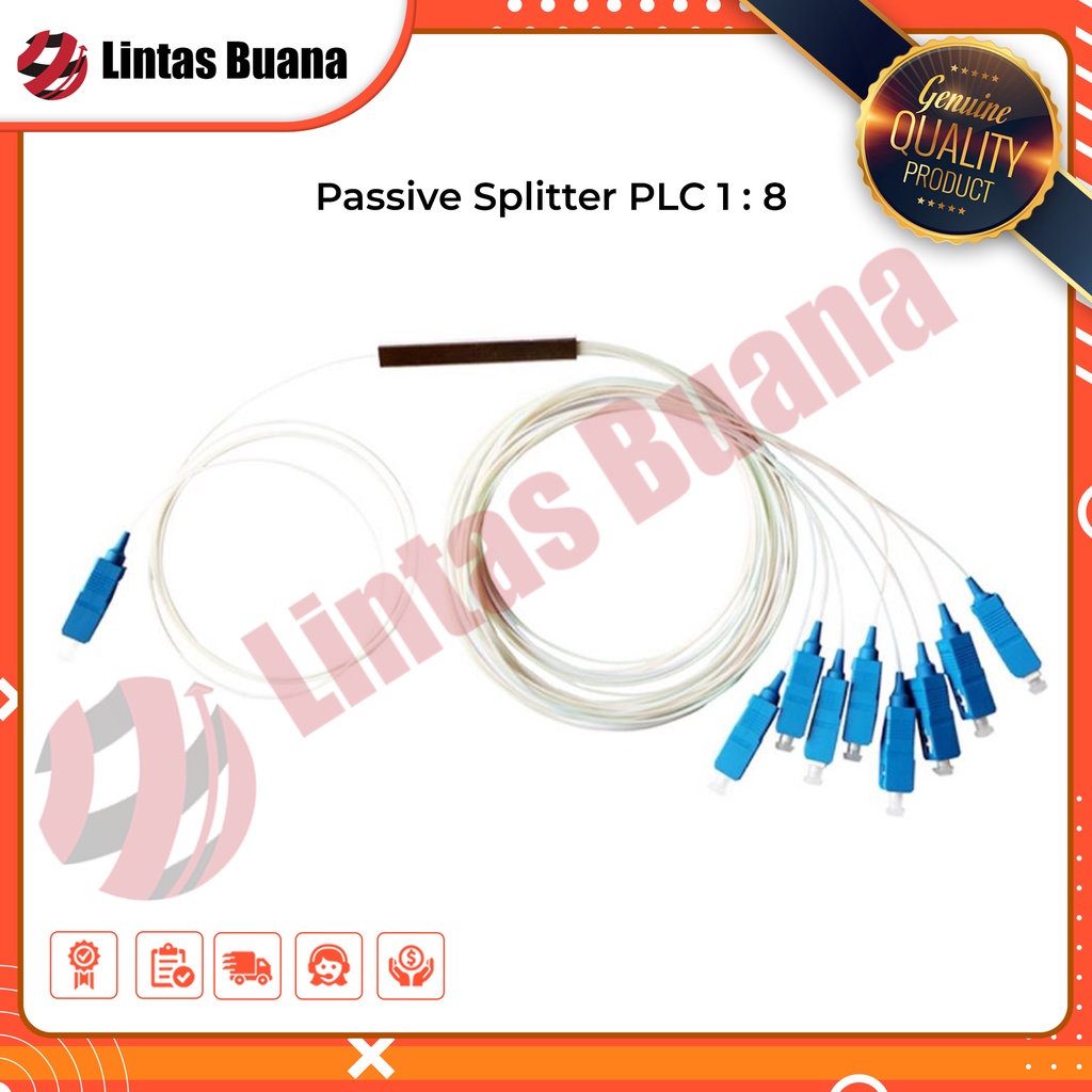 Passive Splitter PLC 1-8 SC UPC Fiber Optik / PLC Splitter 1:8 SC UPC