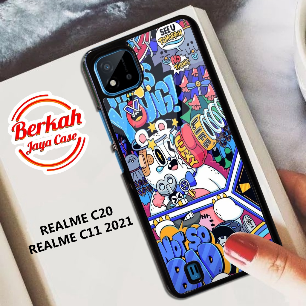 Case REALME C20/C11 2021 Casing REALME C20/C11 2021 Case DOODLE02 Casing Hardcase Premium Case Softc
