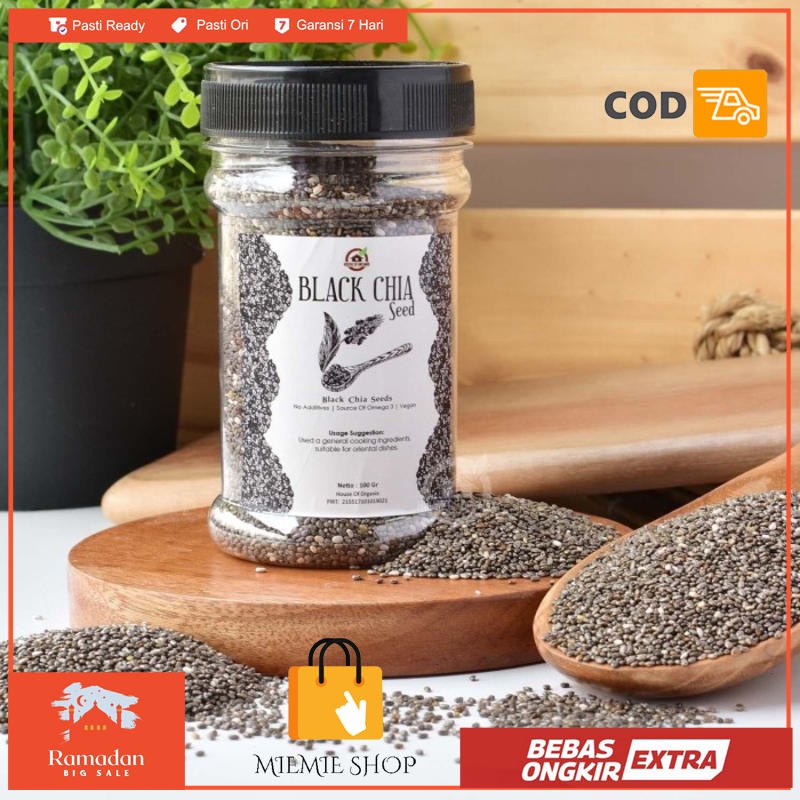 

Organic Black Chia Seeds Botol 100 Gr