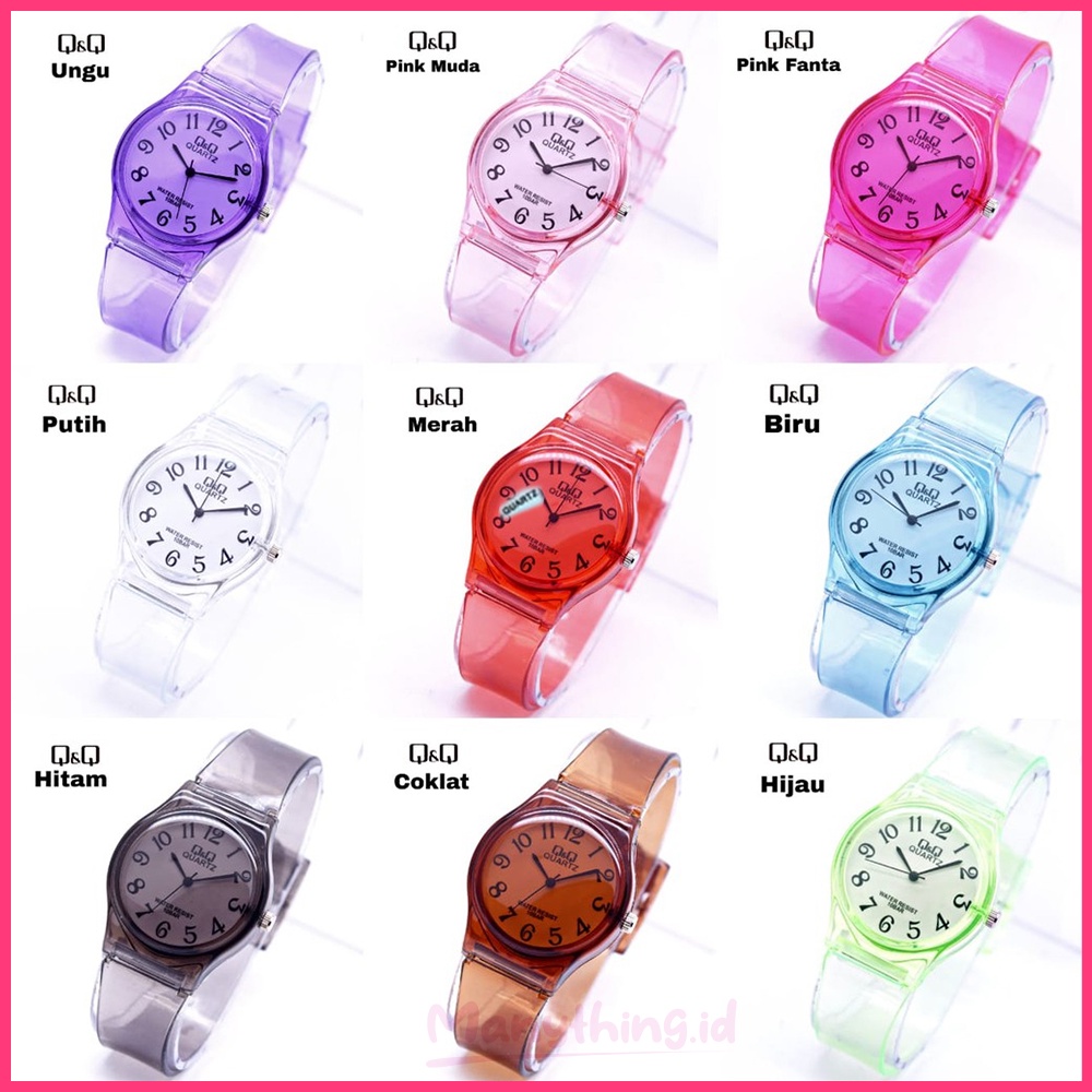 Jam Tangan Jelly Angka Rubber Transparant bening Karet Unisex TERMURAH