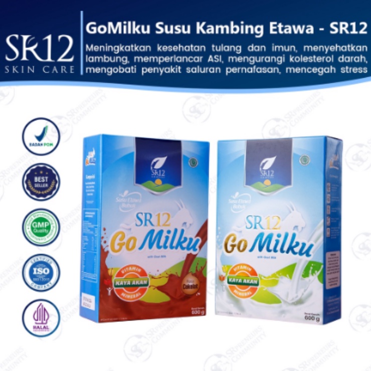 

GOMILKU SR12 / Susu Kambing Etawa Bubuk 200g GO MILKU BPOM Plus Madu Daun Kelor Ikan Gabus