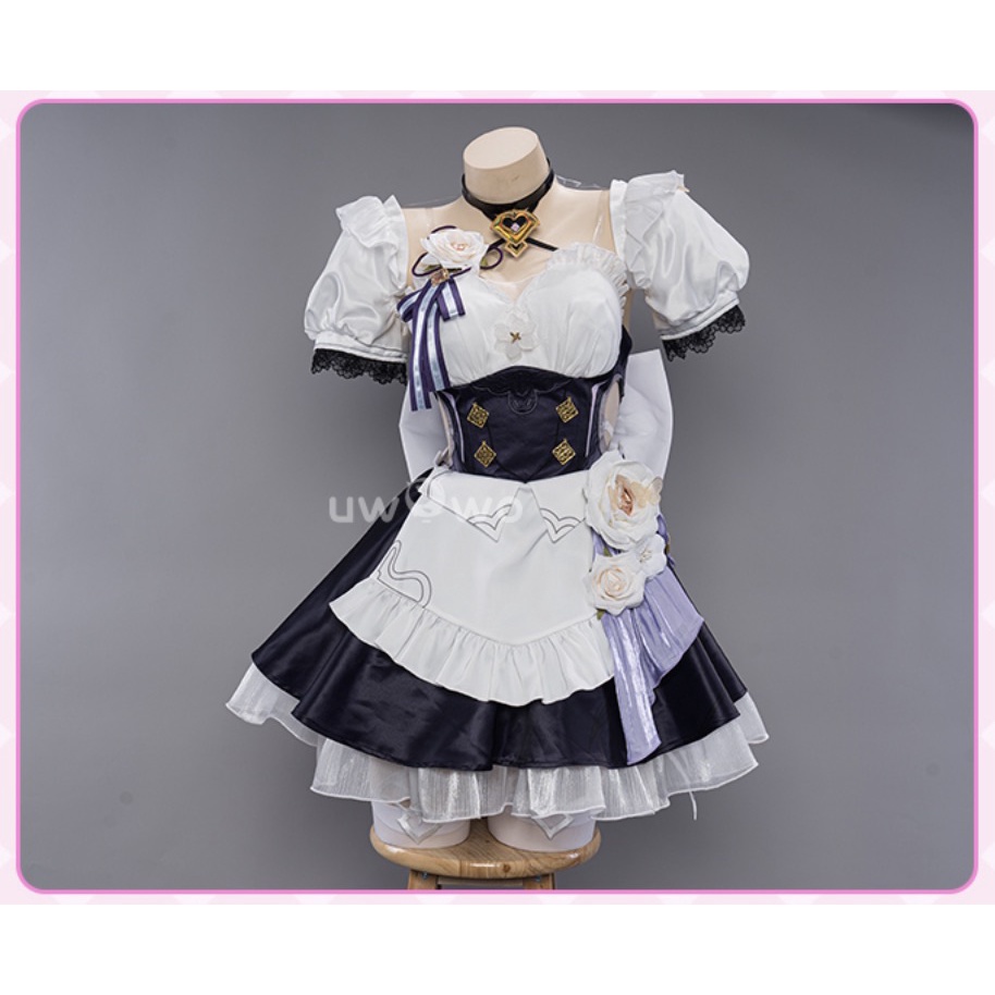 PRE-SALE UWOWO Game Honkai Impact 3rd: Elysia Maid Costume Miss Pink Elf Dress Cosplay Costume