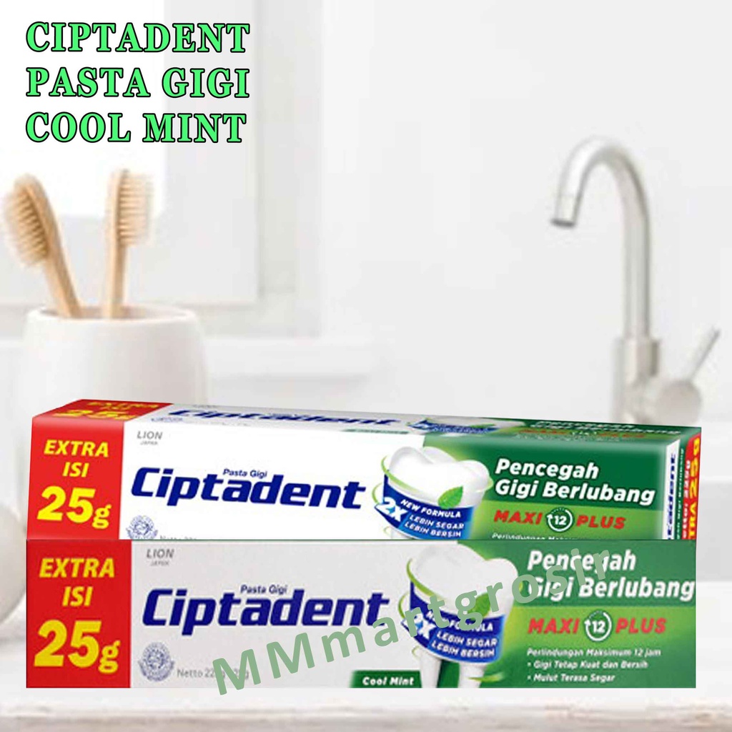 Ciptadent/ Pasta Gigi/ Cool Mint/ Maxi Plus/ Net 225g+25g