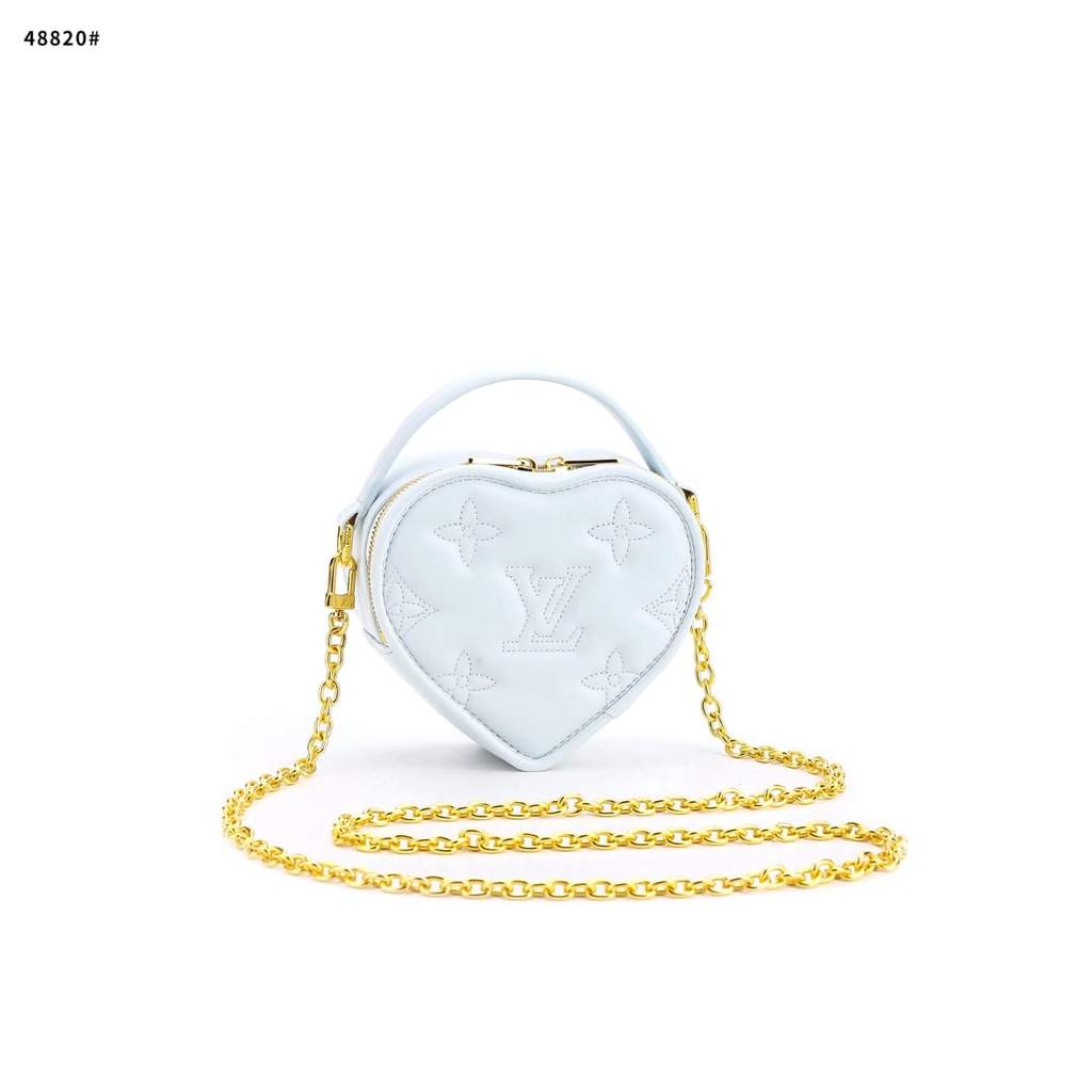 BAG Pop My Heart Pouch Leather Bag's Gold Hardware 48820