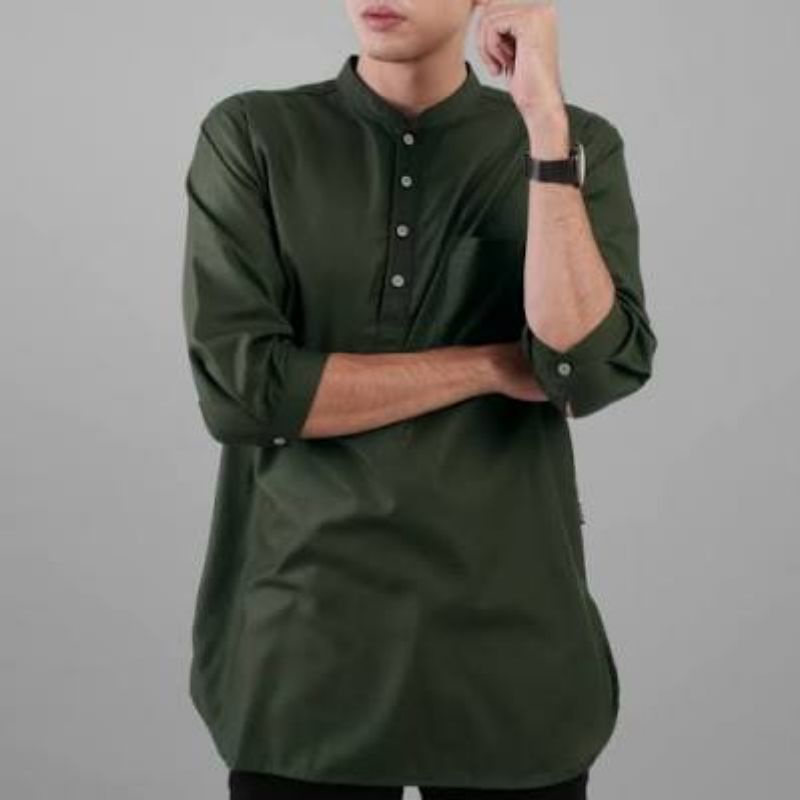 5 Pcs Kemeja KOKO Pria Olive Green