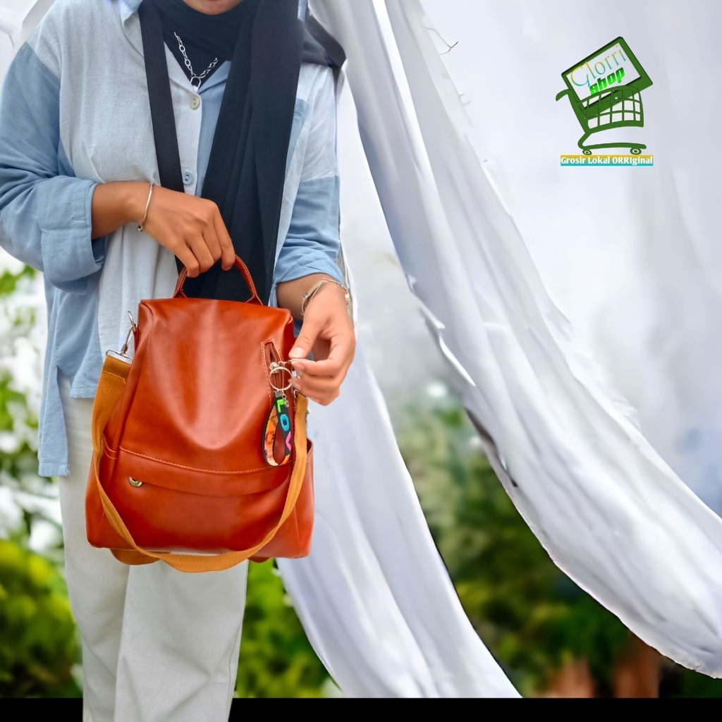 Tas Ransel Wanita bisa Kekantor Kesekolah Kuliah Kekinian Dengan Kulit Lembut Penuh Cocok Buat Para Gadis Remaja Polos