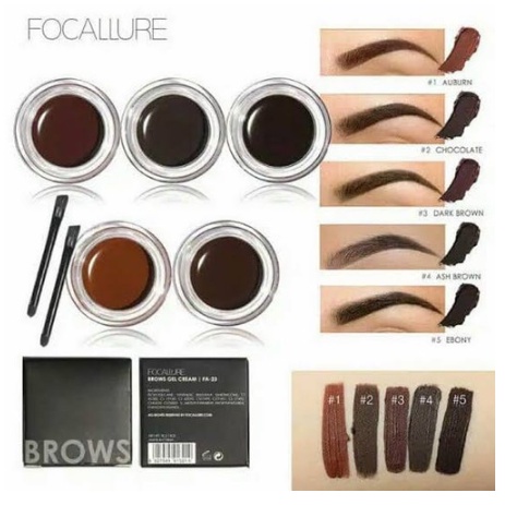 FOCALLURE Eyebrow Cream FA 23 Gel Pomade Pensil Alis