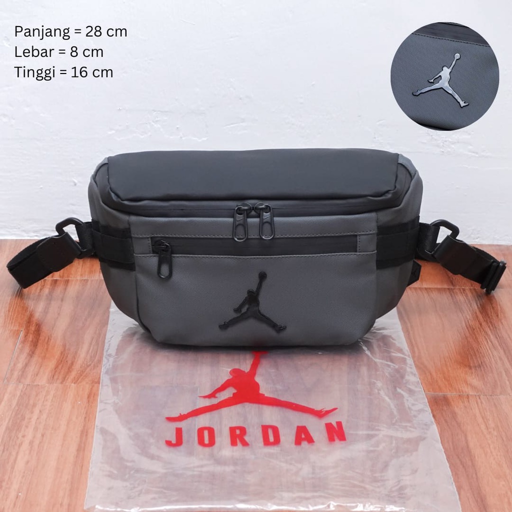 Waistbag Air Jord4n Waterproof Tas Pinggang Pria Import Mirror Original