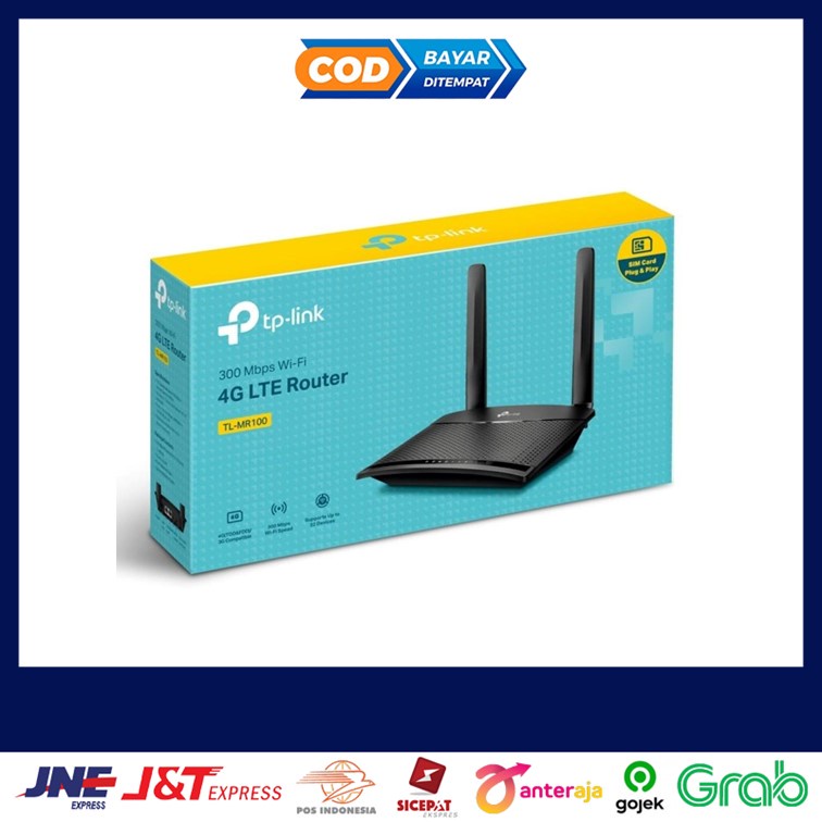 Terbaik Tp-Link TL-MR100 Router Wifi Plus Modem 4G All Operator TEOS