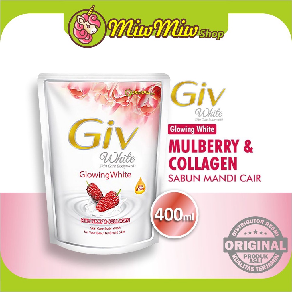 GIV Parfumed Beauty Soap &amp; GIV WHITE Liquid Body Wash (Sabun Mandi Cair) Refill Pouch