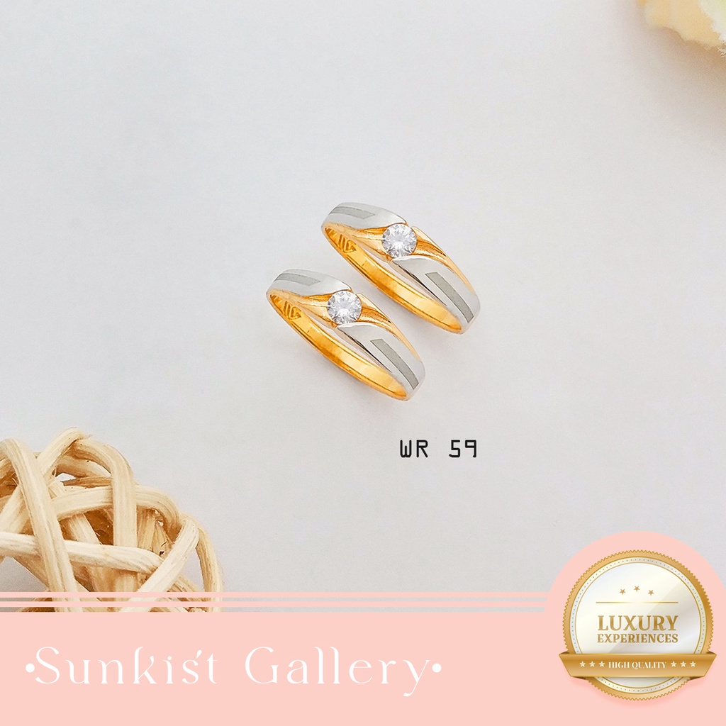 CINCIN NIKAH EMAS ASLI KADAR 375% ATAU KADAR 8K CINCIN EMAS KAWIN WEDDING RING MODERN MINIMALIS WR 5