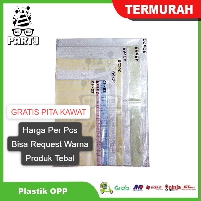 

Plastik OPP Bening Souvenir / Plastik Bening / Bingkisan Ulang Tahun Anak + Pita Kawat