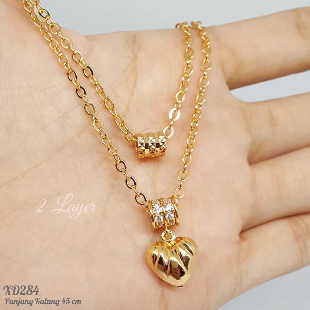 PGX Kalung Wanita Xuping Aksesoris Fashion Perhiasan Lapis Emas Premium - XD284