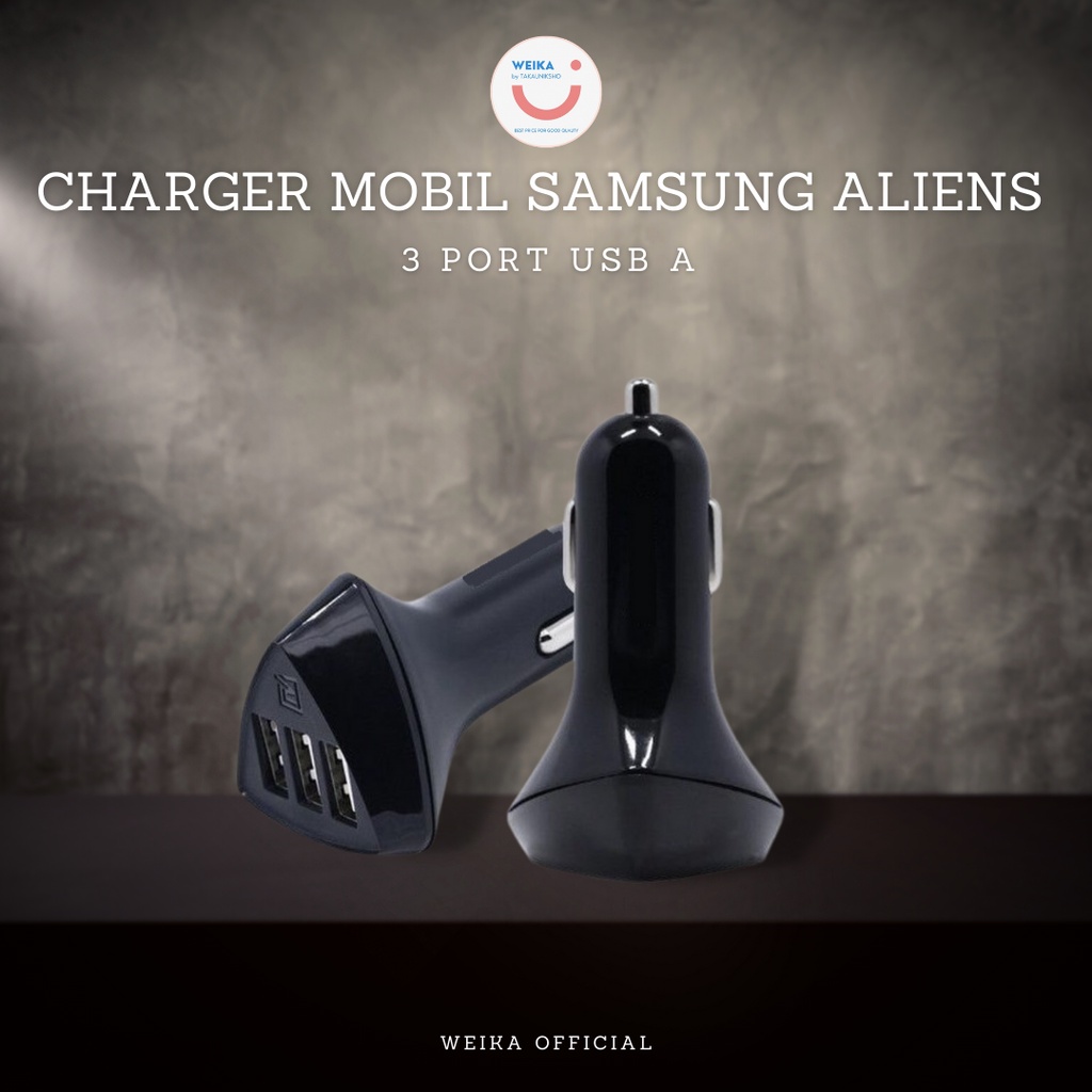 Charger Mobil SAMSUNG Aliens 3 Port USB A 3100mA