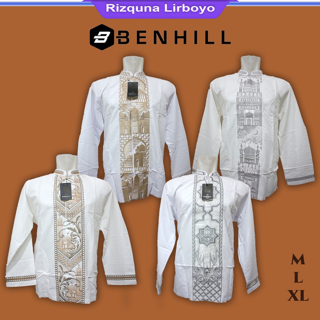 baju koko lengan panjang remaja dan dewasa BENHILL bordir terbaru